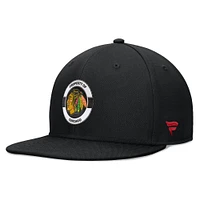 Men's Fanatics Black Chicago Blackhawks Authentic Pro Training Camp Snapback Hat