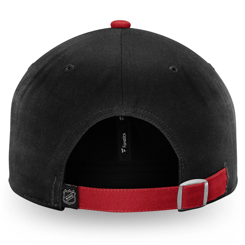 Men's Fanatics Black Chicago Blackhawks Iconic II Fundamental Adjustable Hat