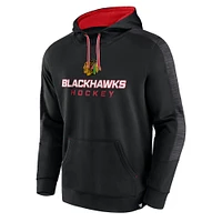 Men's Fanatics Black Chicago Blackhawks Make the Play Pullover Hoodie