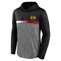 Men's Fanatics Black Chicago Blackhawks Podium Defender Pullover Hoodie