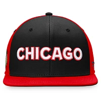 Casquette Snapback Fanatics noire Chicago Blackhawks édition spéciale 2.0 pour hommes