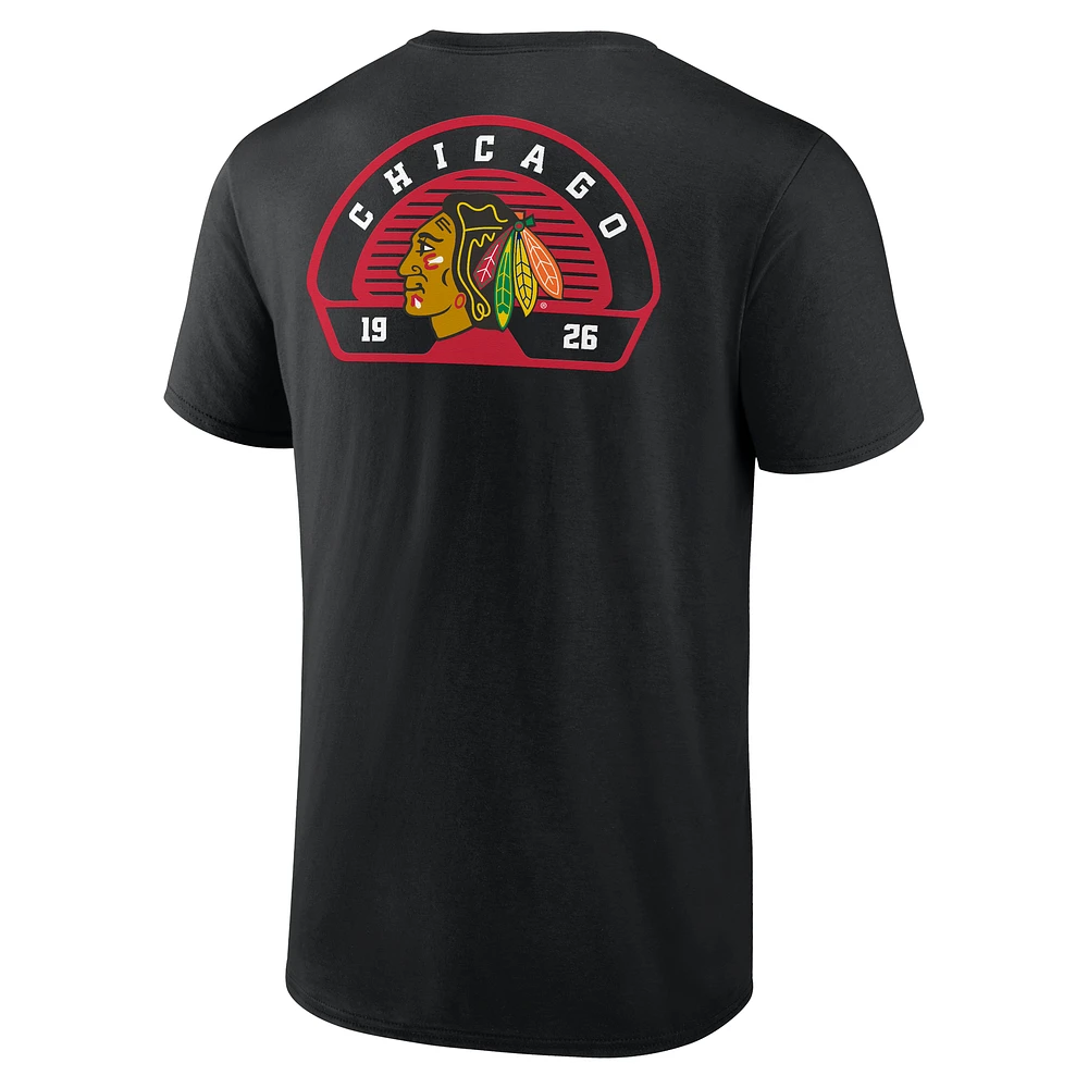 Men's Fanatics  Black Chicago Blackhawks Valor T-Shirt