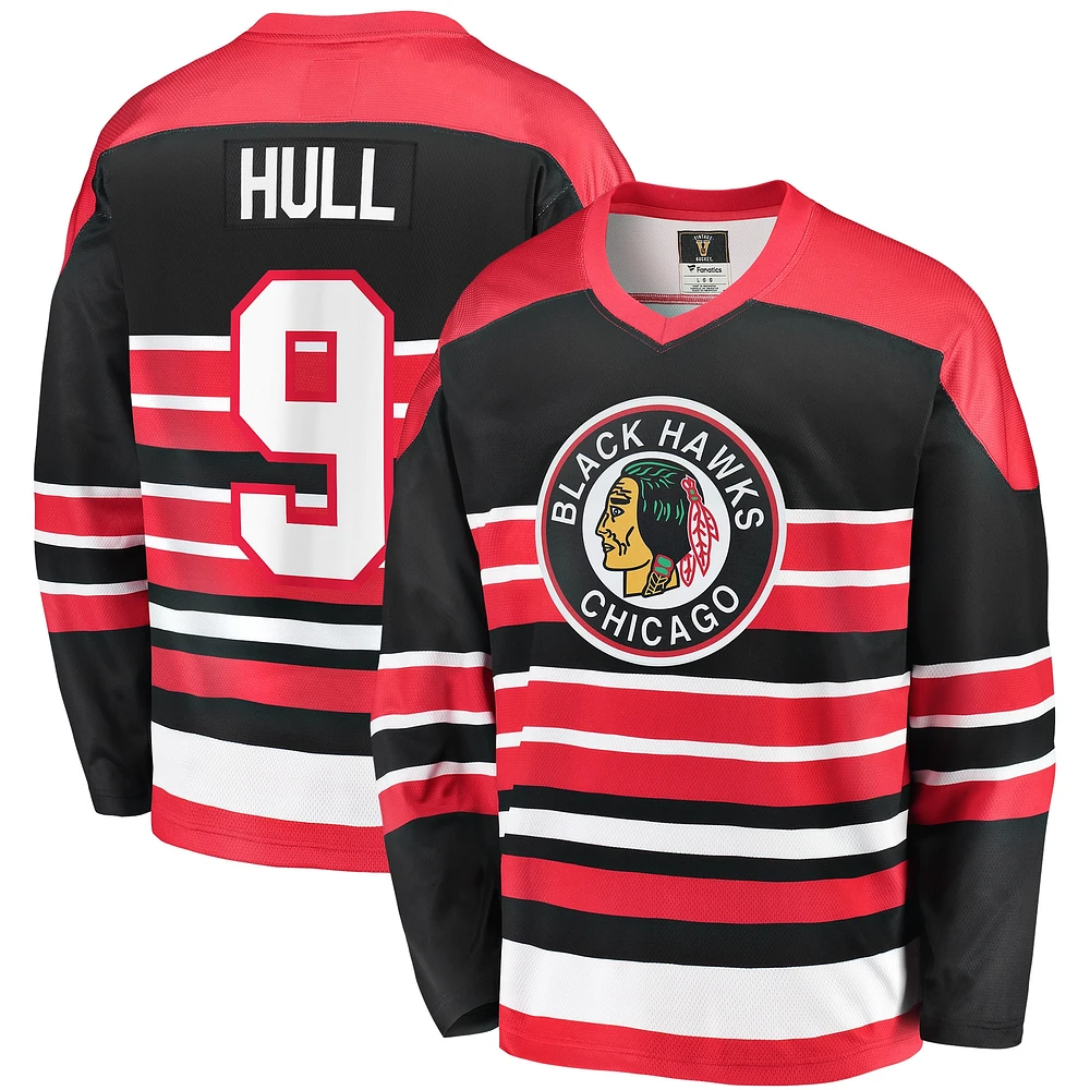 Maillot de joueur retraité Fanatics Bobby Hull pour hommes, rouge, Chicago Blackhawks Premier Breakaway