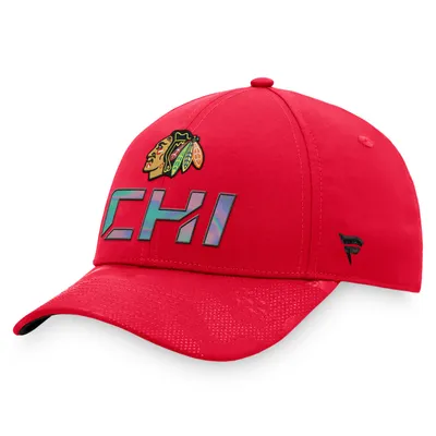 Chicago Blackhawks Fanatics Branded Authentic Pro Team Locker Room Adjustable Hat - Red