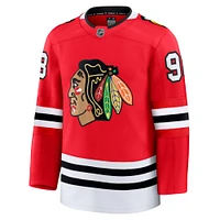 Maillot de joueur à domicile rouge Connor Bedard des Blackhawks Chicago Fanatics pour hommes