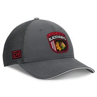 Men's Fanatics Gray Chicago Blackhawks Authentic Pro Home Ice Trucker Adjustable Hat