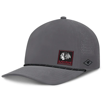 Men's Fanatics Gray Chicago Blackhawks Captain Rope Adjustable Hat