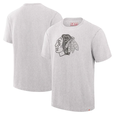 T-shirt gris pour homme Fanatics des Blackhawks de Chicago fabriqué au Canada