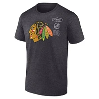 T-shirt Fanatics Heather Charcoal pour homme des Chicago Blackhawks Origin