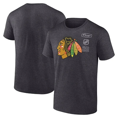 T-shirt Fanatics Heather Charcoal pour homme des Chicago Blackhawks Origin