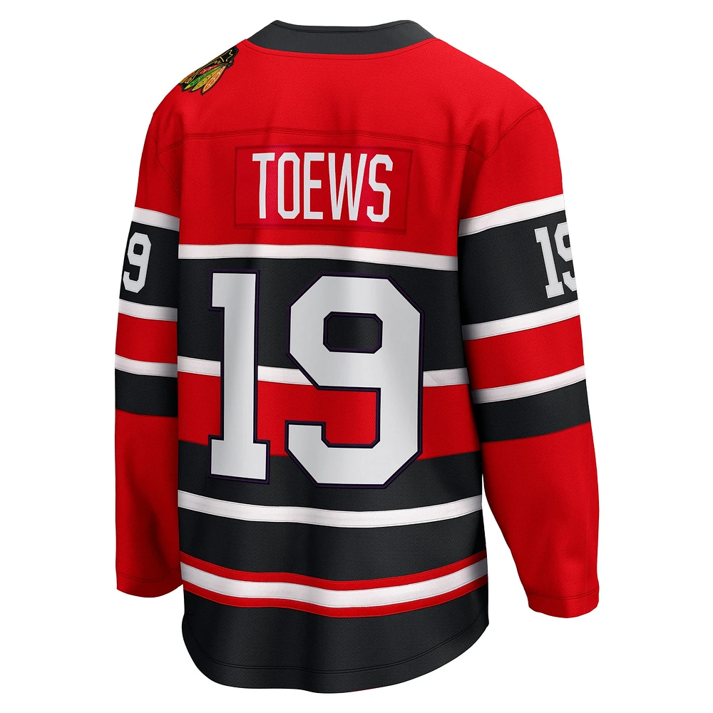 Fanatics pour hommes Jonathan Toews rouge Chicago Blackhawks édition spéciale 2.0 maillot de joueur échappé