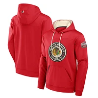 Sweat à capuche en polaire poly Defender rouge Chicago Blackhawks 2025 NHL Winter Classic pour homme