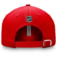 Casquette réglable rouge Chicago Blackhawks Authentic Pro Rink Fanatics pour hommes