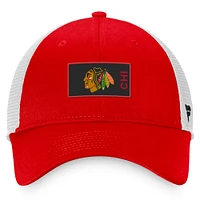 Casquette snapback authentique Pro Rink Trucker Fanatics rouge Chicago Blackhawks pour hommes