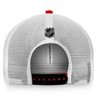 Casquette snapback authentique Pro Rink Trucker Fanatics rouge Chicago Blackhawks pour hommes