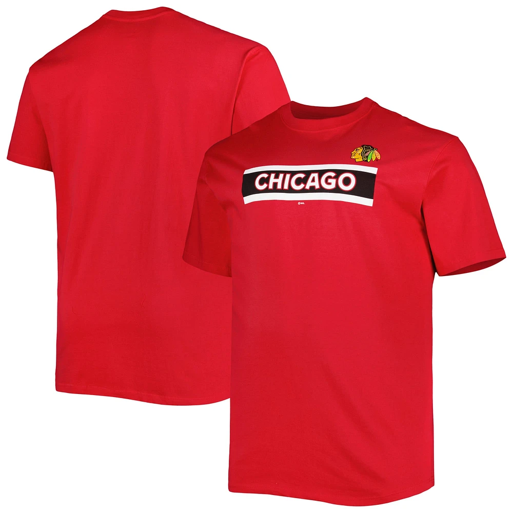 T-shirt rouge Fanatics pour hommes des Blackhawks de Chicago Big & Tall Special Edition 2.0