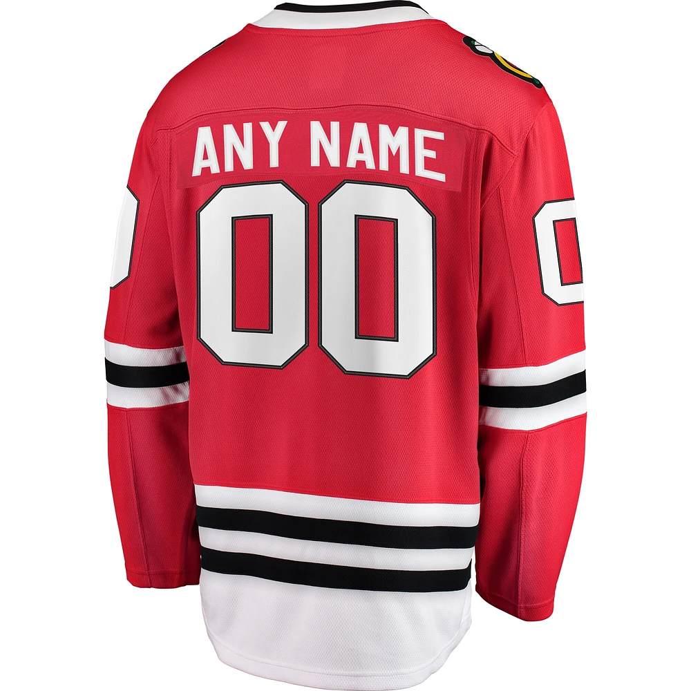 Hommes fanatiques de marque Red Chicago Blackhawks Breakaway - Maillot personnalisé