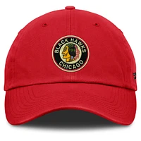 Casquette ajustable pour hommes Fanatics Red Chicago Blackhawks Decades Collection