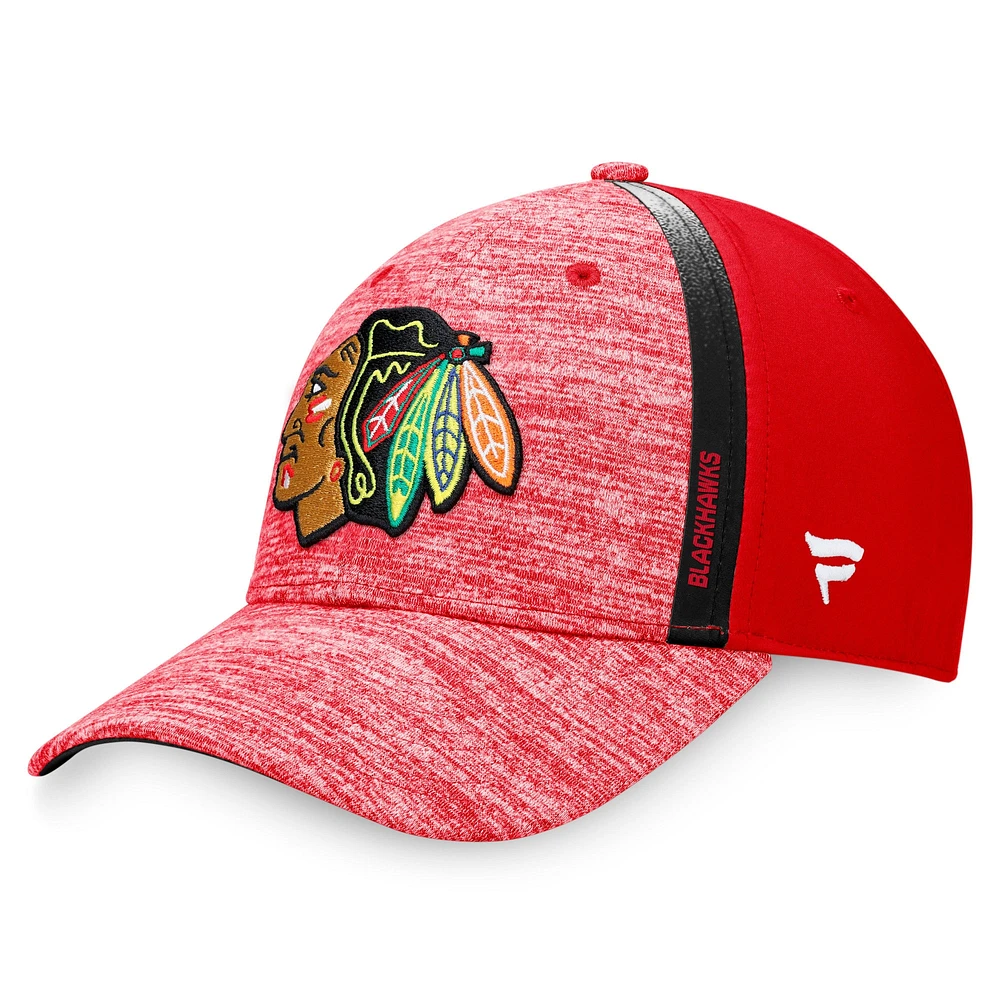 Casquette rouge Fanatics Defender Flex des Blackhawks de Chicago pour hommes