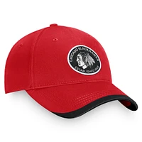 Casquette réglable fondamentale rouge Chicago Blackhawks Fanatics pour hommes