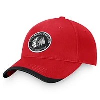 Casquette réglable fondamentale rouge Chicago Blackhawks Fanatics pour hommes