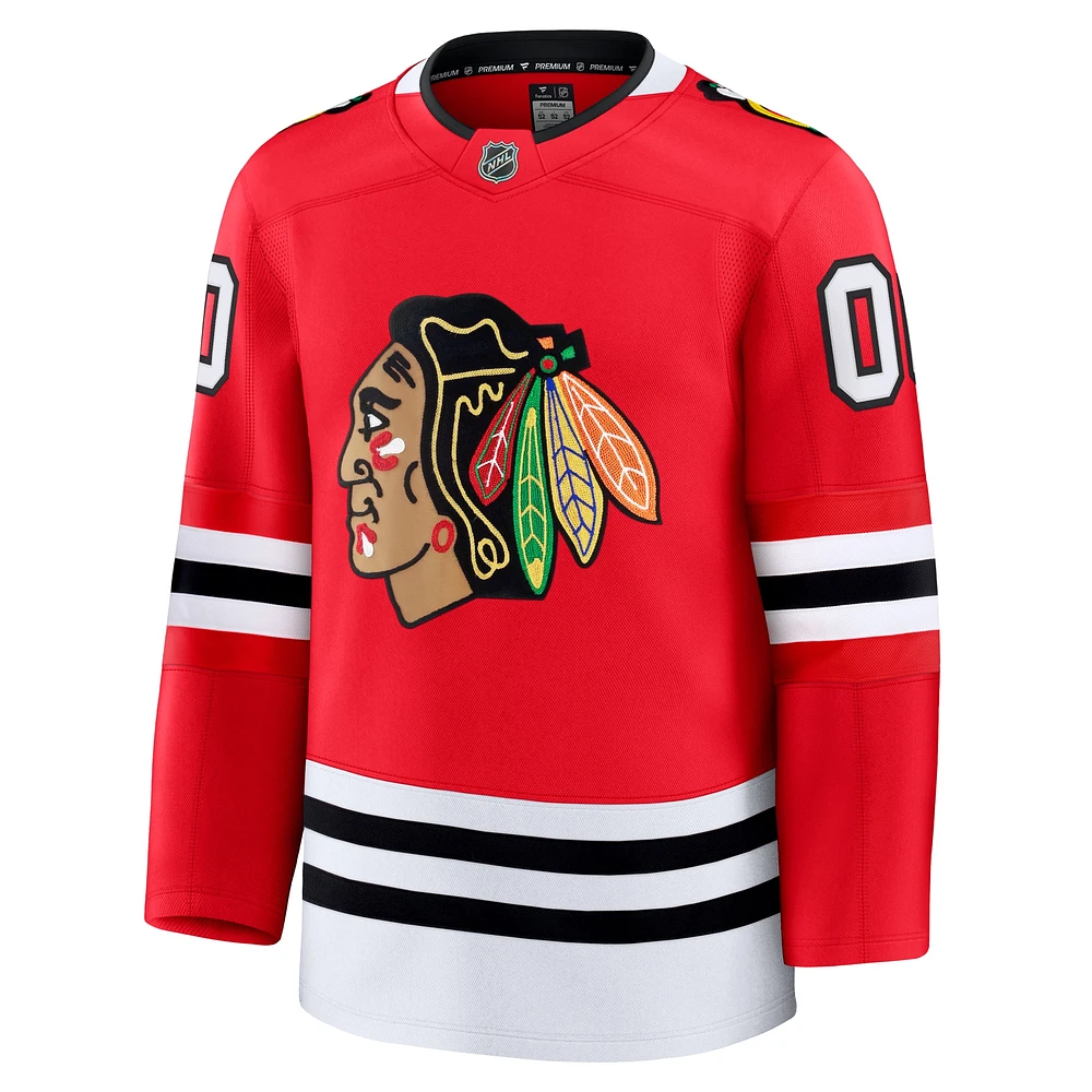 Maillot personnalisé haut de gamme pour homme Fanatics Red Chicago Blackhawks Domicile