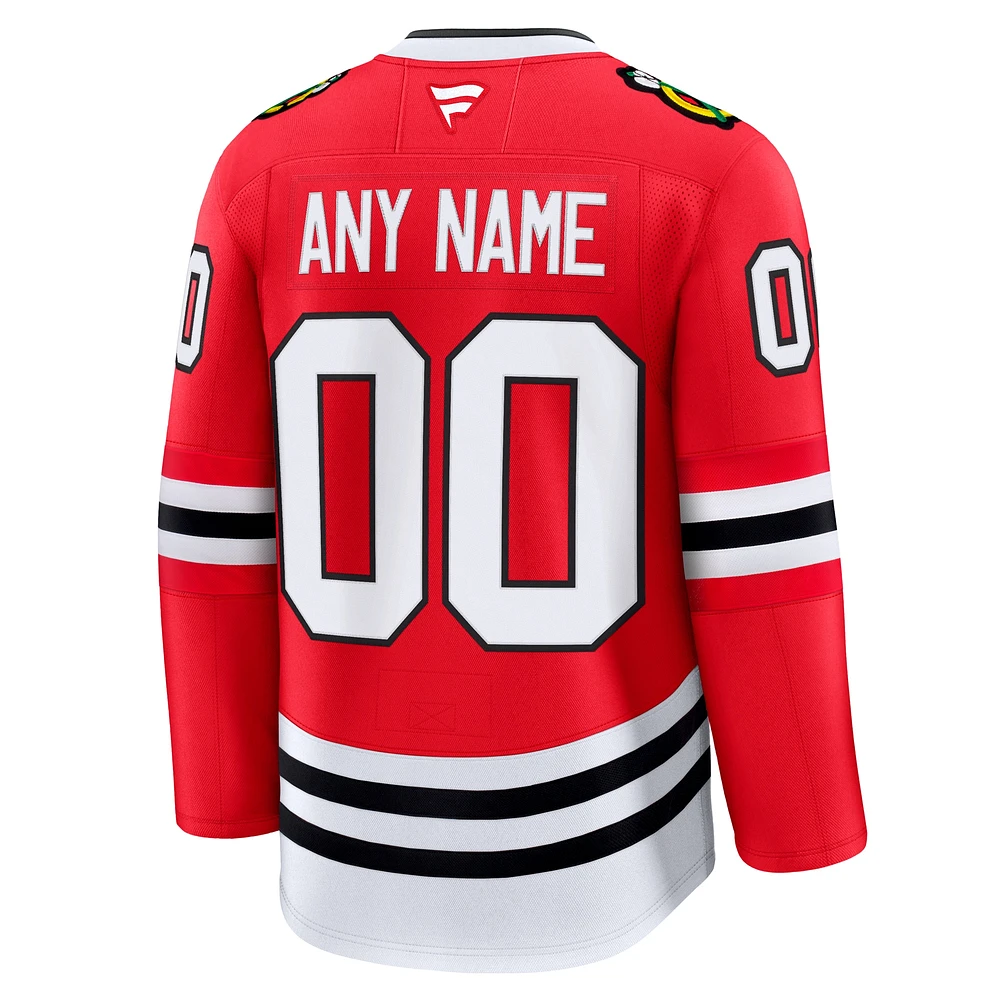 Maillot personnalisé haut de gamme pour homme Fanatics Red Chicago Blackhawks Domicile