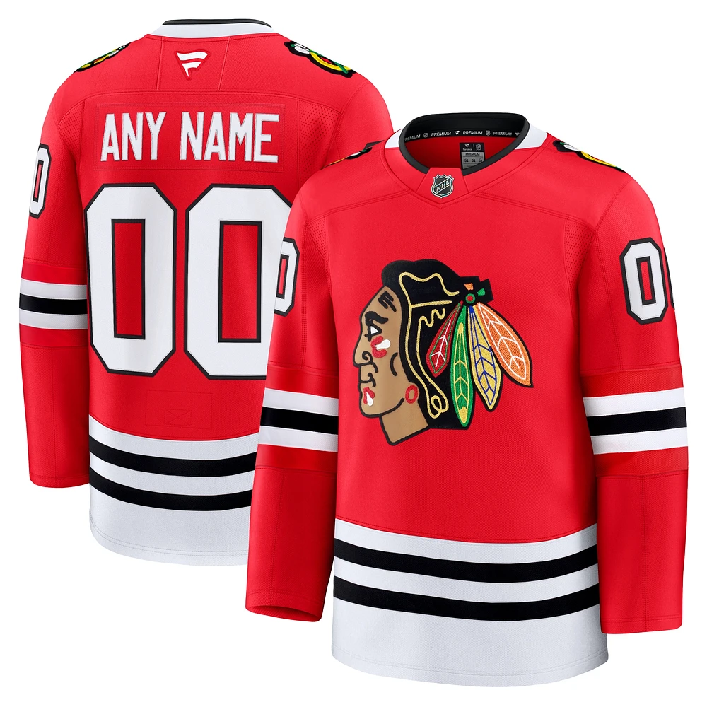 Men's Fanatics Red Chicago Blackhawks Home Premium Custom Jersey