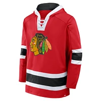 Sweat à capuche en polaire rouge Chicago Blackhawks Inside Line pour homme Fanatics