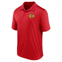 Polo rouge fanatiques des Blackhawks de Chicago pour hommes