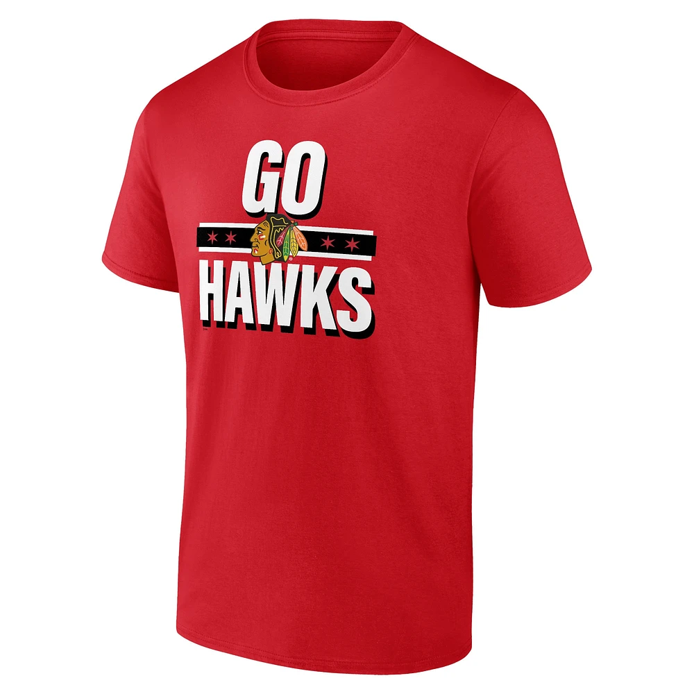 Men's Fanatics Red Chicago Blackhawks Local T-Shirt