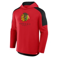 Men's Fanatics Red Chicago Blackhawks Meta Game Transitional Pullover Hoodie