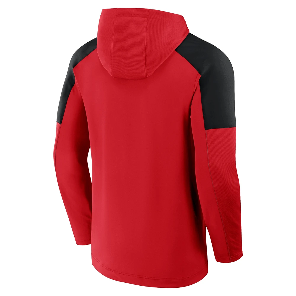 Men's Fanatics Red Chicago Blackhawks Meta Game Transitional Pullover Hoodie
