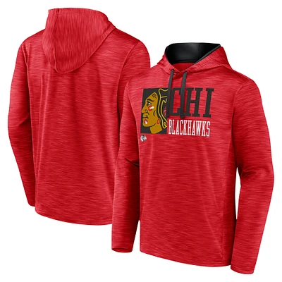 Men's Fanatics Red Chicago Blackhawks Never Quit Pullover Hoodie