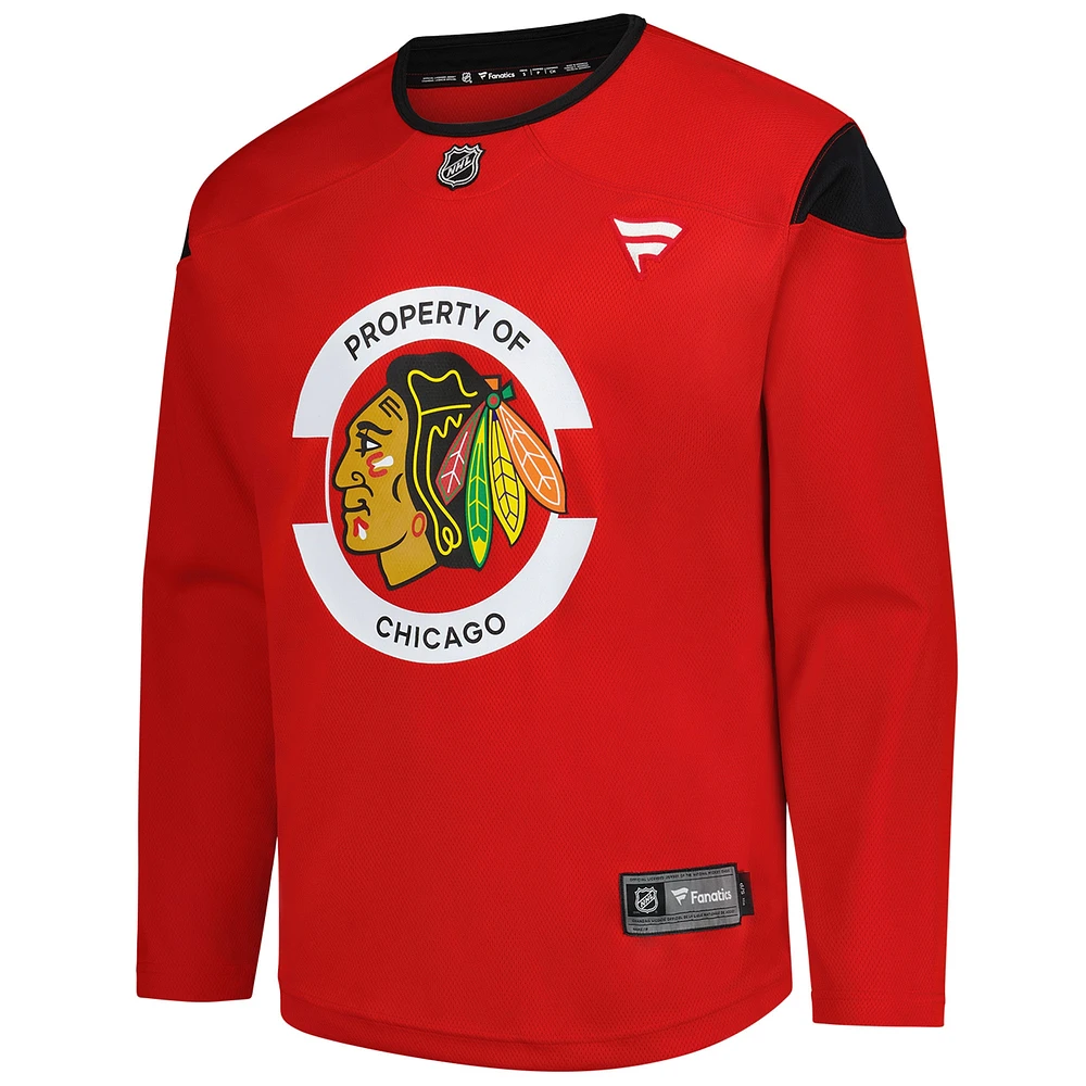 Men's Fanatics Red Chicago Blackhawks Team Practice Jersey