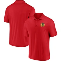 Polo rouge fanatiques des Blackhawks de Chicago pour hommes