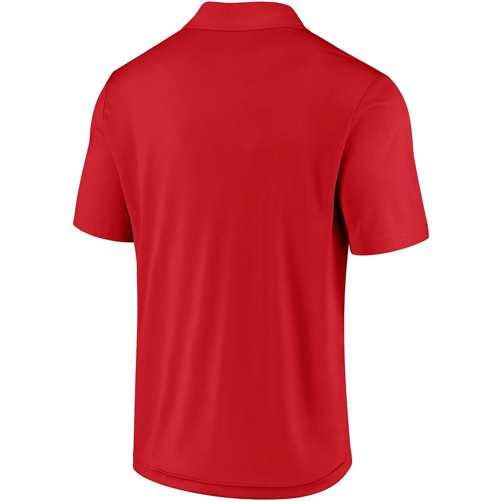 Polo rouge fanatiques des Blackhawks de Chicago pour hommes