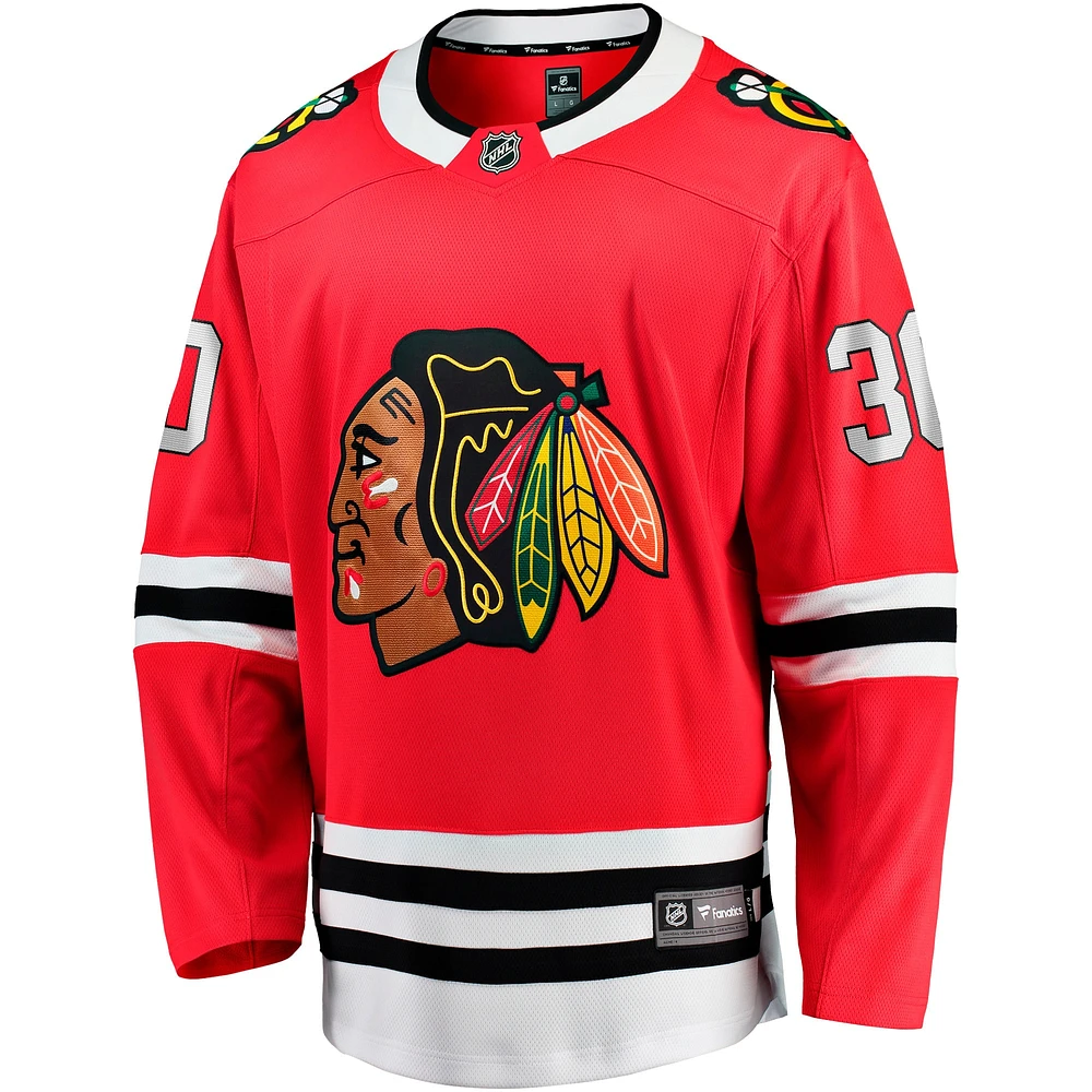 Men's Fanatics Spencer Knight Red Chicago Blackhawks Home Breakaway Jersey