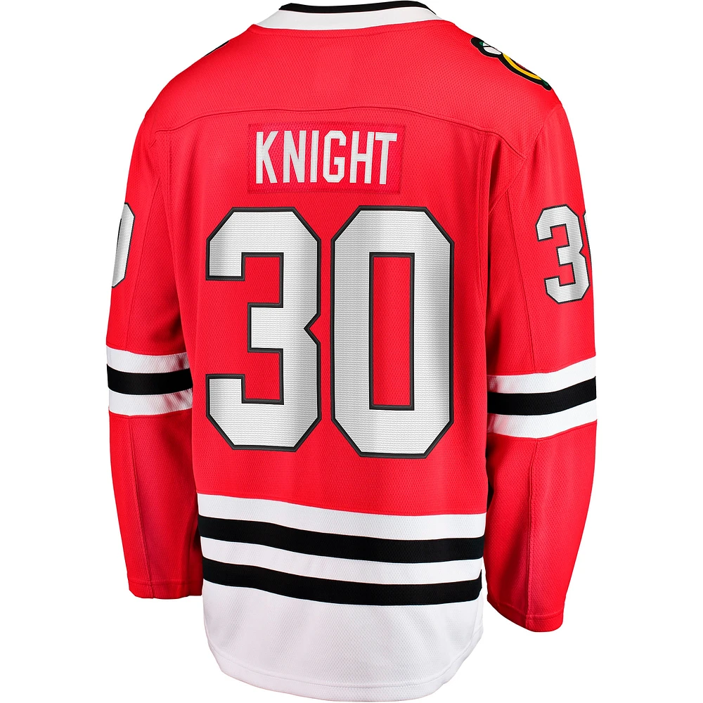 Men's Fanatics Spencer Knight Red Chicago Blackhawks Home Breakaway Jersey