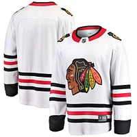 Maillot Breakaway Away blanc des Blackhawks de Chicago Fanatics pour hommes