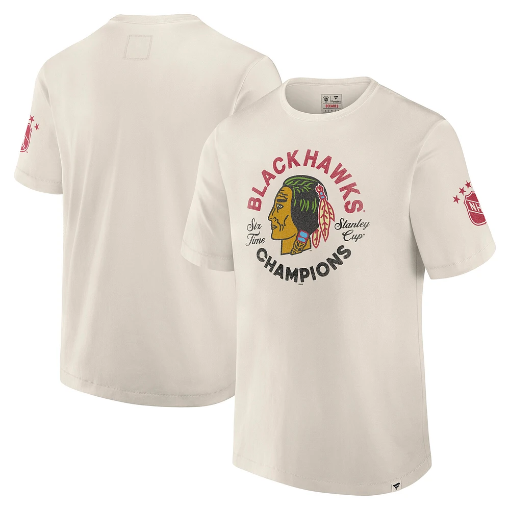 T-shirt intemporel de la collection Decades des Chicago Blackhawks pour hommes Fanatics White