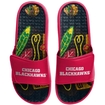Chicago Blackhawks FOCO Wordmark Gel Slide Sandals