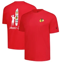 T-shirt Spencer chiné rouge Chicago Blackhawks pour homme de Johnnie-O