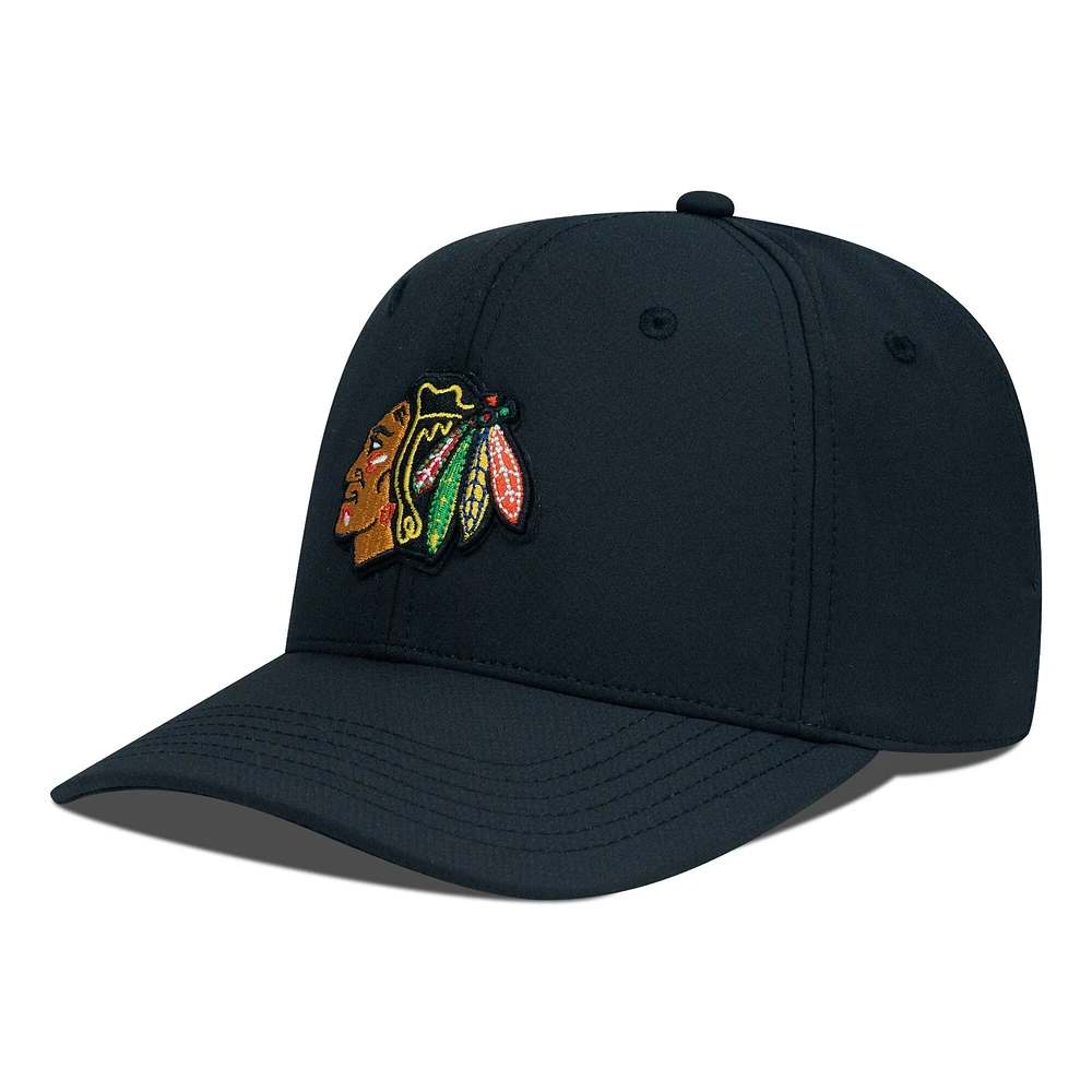 Men's Levelwear Black Chicago Blackhawks  Rise Flex Hat