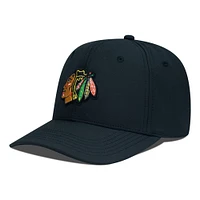 Men's Levelwear Black Chicago Blackhawks  Rise Flex Hat