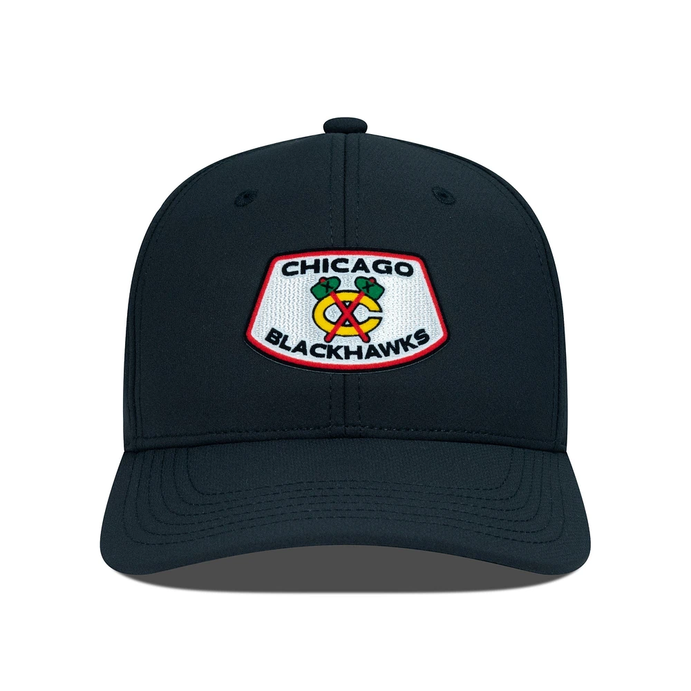 Men's Levelwear Black Chicago Blackhawks Rise Skylight Flex Hat