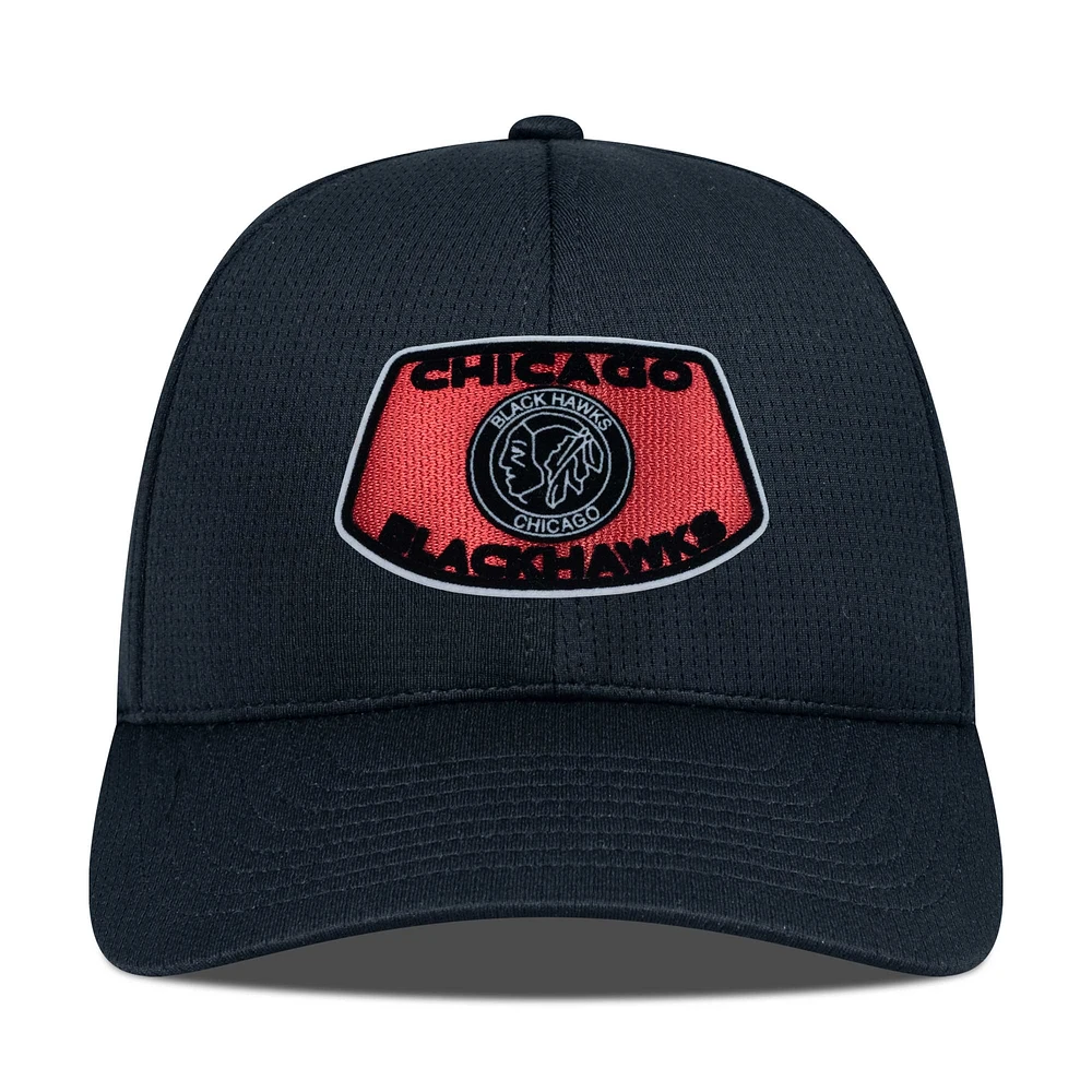 Men's Levelwear Black Chicago Blackhawks  Skylight Zephyr Adjustable Hat