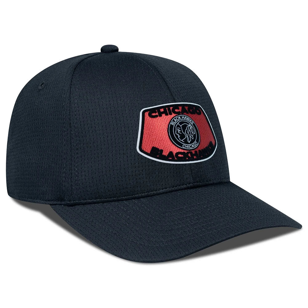 Men's Levelwear Black Chicago Blackhawks  Skylight Zephyr Adjustable Hat