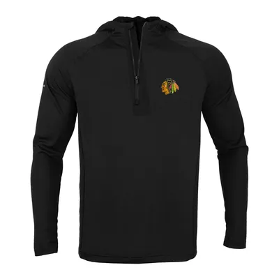 Chicago Blackhawks Levelwear Zander Insignia Core Quarter-Zip Pullover Hoodie - Black