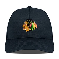 Casquette ajustable structurée Zephyr Insignia Core des Chicago Blackhawks pour homme Levelwear noire